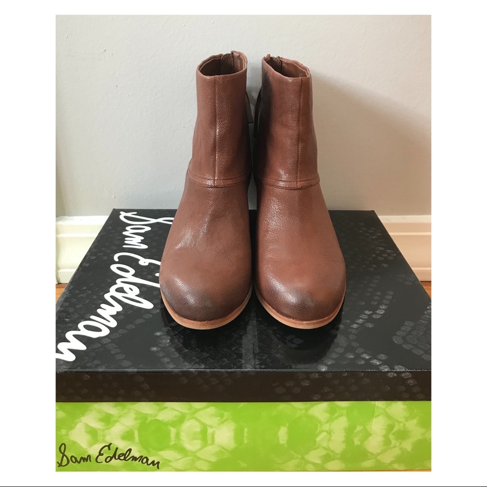 Sam Edelman Brown Leather Booties.